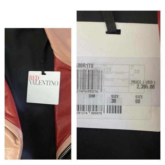 Valentino Heart Intarsia Leather Biker Jacket. (MC) - Picture 5 of 17